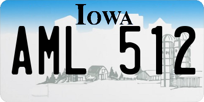 IA license plate AML512