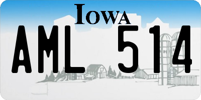 IA license plate AML514