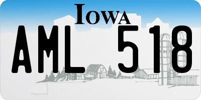 IA license plate AML518