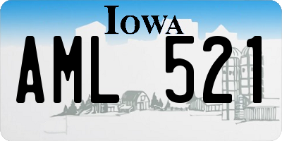 IA license plate AML521