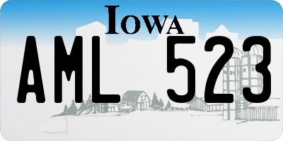 IA license plate AML523