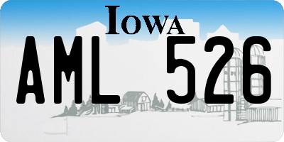 IA license plate AML526