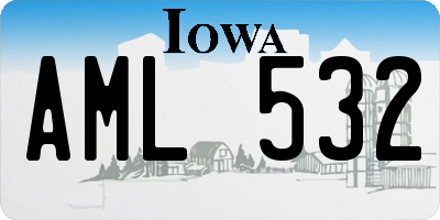 IA license plate AML532