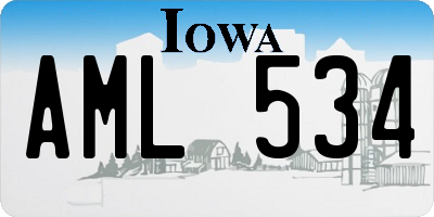 IA license plate AML534