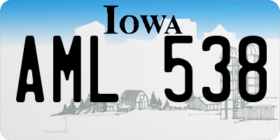 IA license plate AML538