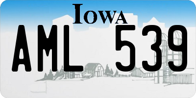 IA license plate AML539