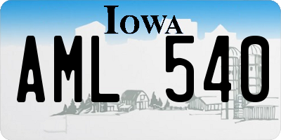 IA license plate AML540