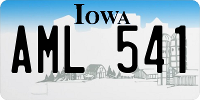 IA license plate AML541