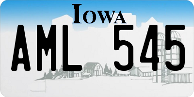 IA license plate AML545