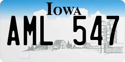 IA license plate AML547