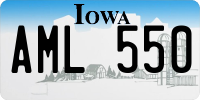 IA license plate AML550