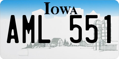 IA license plate AML551