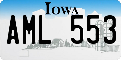 IA license plate AML553
