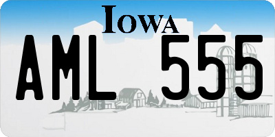 IA license plate AML555
