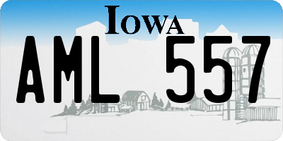 IA license plate AML557