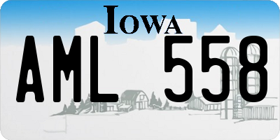 IA license plate AML558