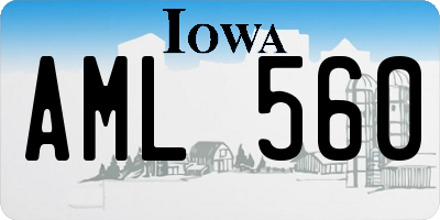 IA license plate AML560