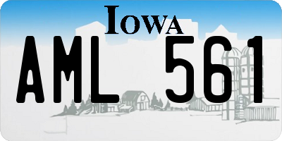 IA license plate AML561