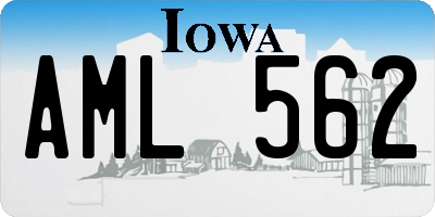 IA license plate AML562
