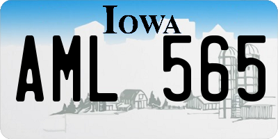 IA license plate AML565
