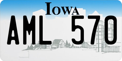 IA license plate AML570