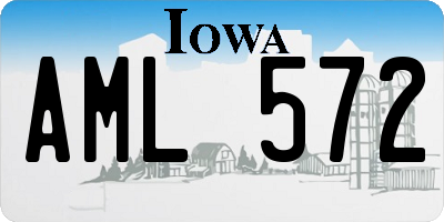 IA license plate AML572