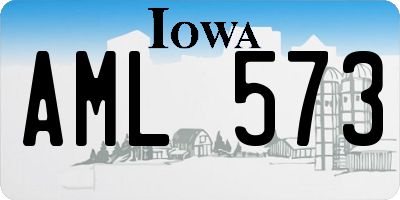 IA license plate AML573
