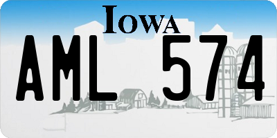 IA license plate AML574