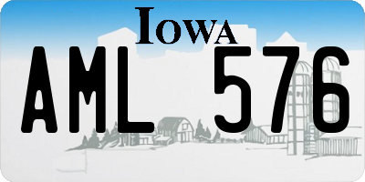 IA license plate AML576