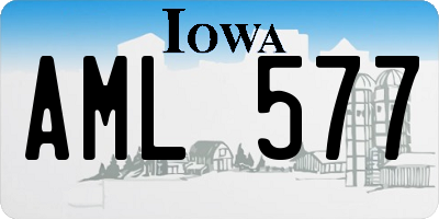 IA license plate AML577