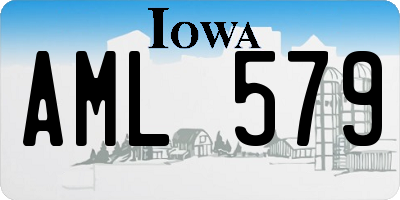 IA license plate AML579