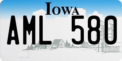 IA license plate AML580