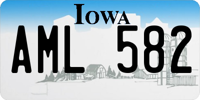 IA license plate AML582