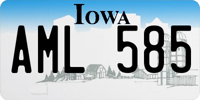 IA license plate AML585