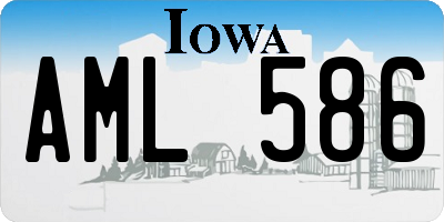 IA license plate AML586