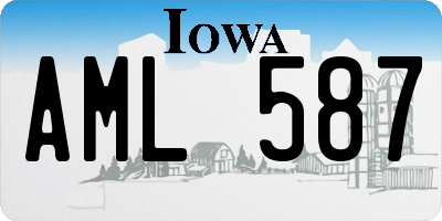 IA license plate AML587