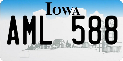 IA license plate AML588