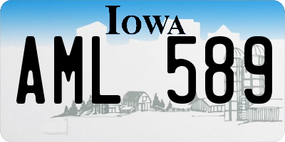 IA license plate AML589