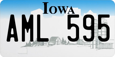 IA license plate AML595