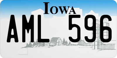 IA license plate AML596