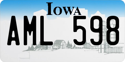 IA license plate AML598