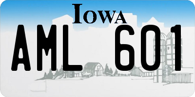 IA license plate AML601