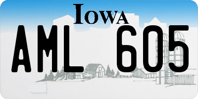 IA license plate AML605