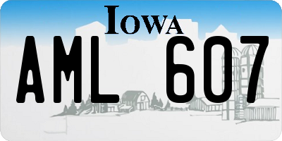 IA license plate AML607