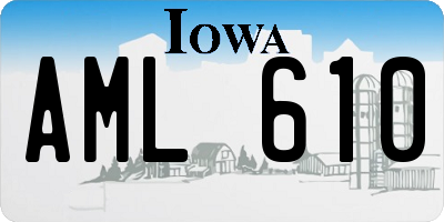 IA license plate AML610
