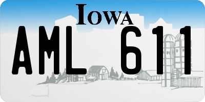 IA license plate AML611