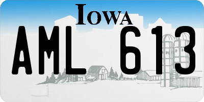 IA license plate AML613