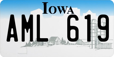 IA license plate AML619