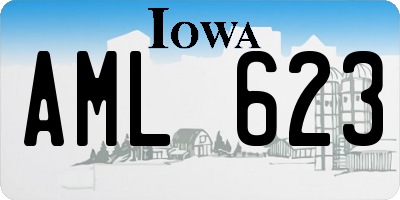 IA license plate AML623