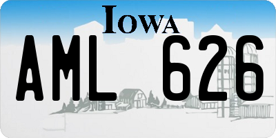 IA license plate AML626
